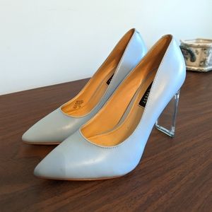 Nine West Trixi Pointed Toe Pumps Acrylic Heel